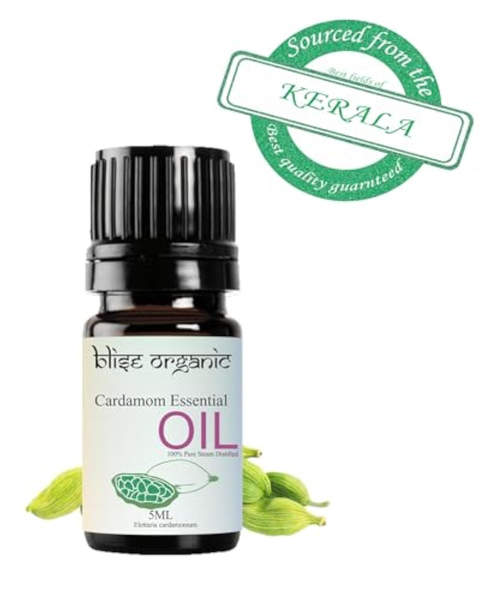 Blise Organic Cardamom Essential Oil, 100% Pure
